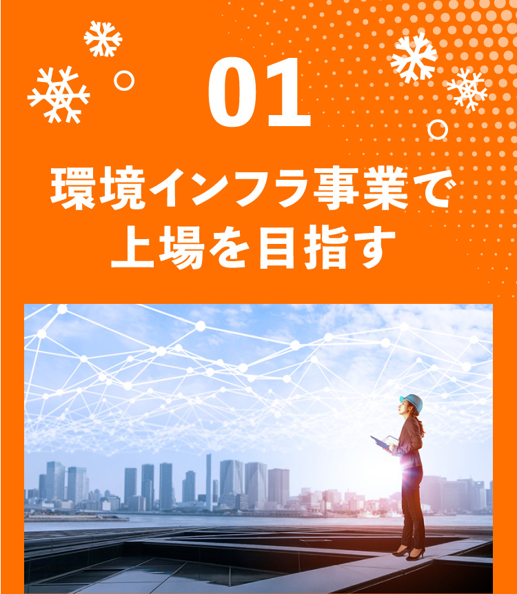 環境インフラ事業で上場を目指す